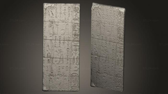 Egyptian statues and reliefs (Egyptian Tablet 02, STKE_0008) 3D models for cnc
